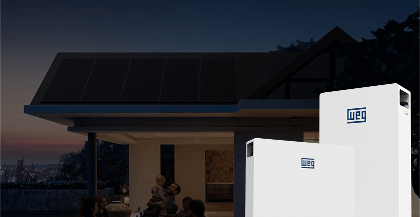 Bateria integrada ao sistema solar